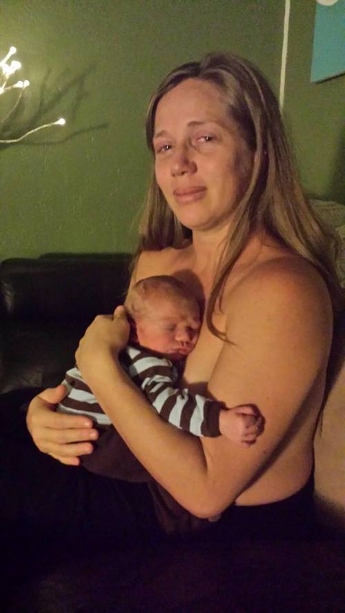 New mother Danielle Haines posing with her son, Ocean (Photo: KPHO/Facebook)