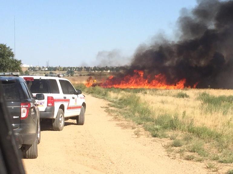 Grass Fire in Frederick, Colo.