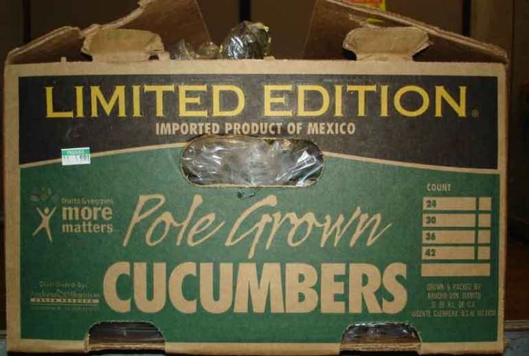 Recalled cucumbers