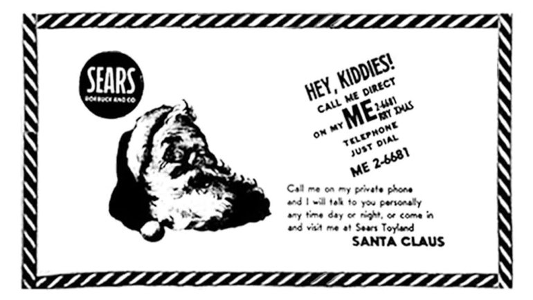 The Sears newspaper advertisement from Colorado Springs with a typo that led to the beginning of the Santa Tracker. (Photo: DOD)