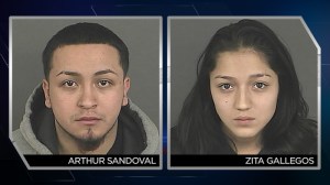 Arthur Sandoval, 20, and Zita Gallegos, 18, have been arrested and are being held on suspicion of second degree burglary. (Photo: DPD)