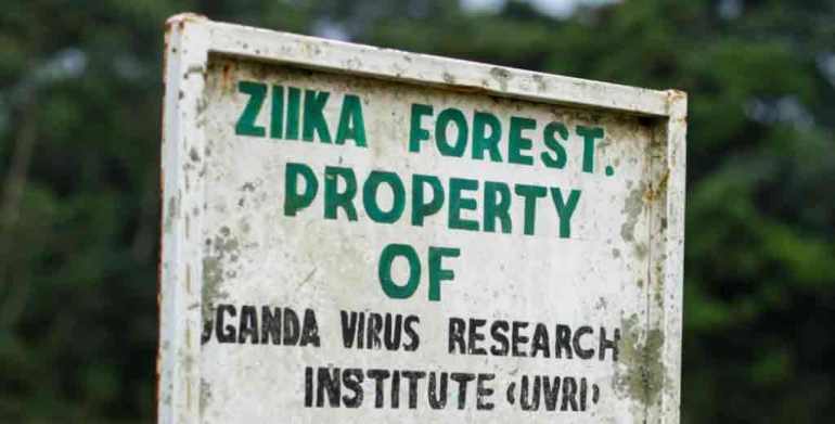 Sign marks the Zika Forest in Uganda. Photo: CNN