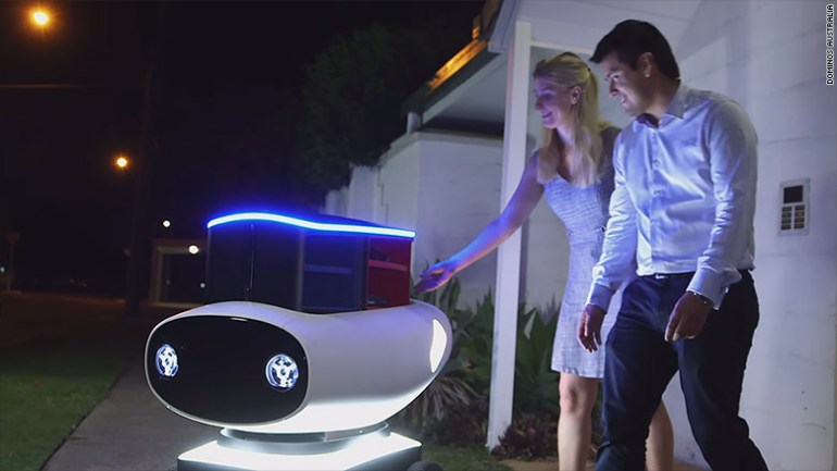 Domino's pizza delivery robot. Photo courtesy: Domino's Australia 