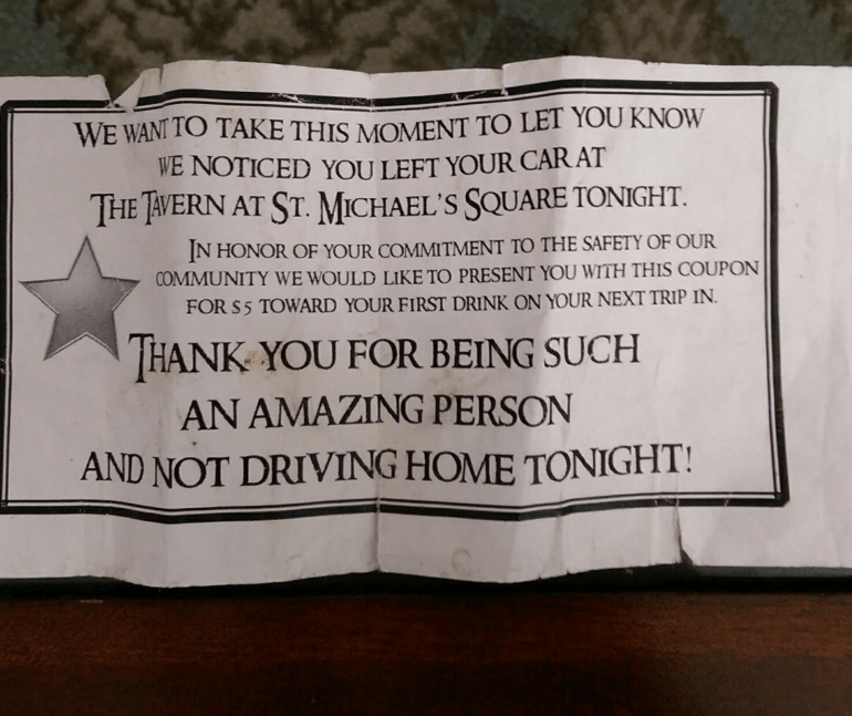 (Photo: nohely303 on Reddit / courtesy: The Tavern at St. Michael's Square)