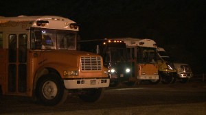 Party buses at Red Rocks. April 19, 2016