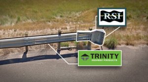 Guardrail installed with "mix and match" parts