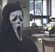 'Scream' mask robbery