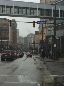 Power outage near East 9th Street and Prospect Avenue on March 26, 2015. (Photo: Kevin Freeman/Fox 8 News)