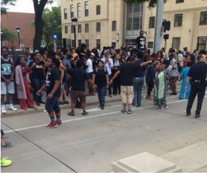 This was the scene during protests at CSU.