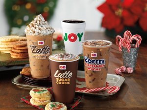 Dunkin' Donuts' holiday coffee lineup. (Courtesy: Dunkin' Donuts via CNN)