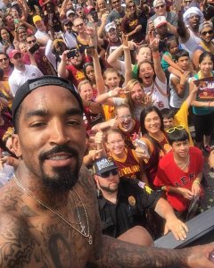 From Maria: "JR smith took my phone and took the photo!"