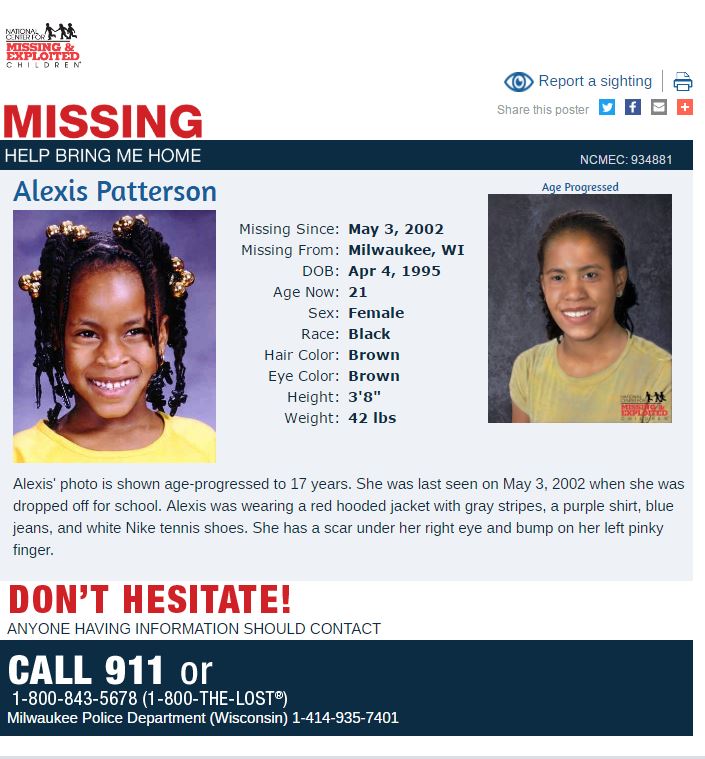 (Photo Credit: National Center for Missing and Exploited Children)