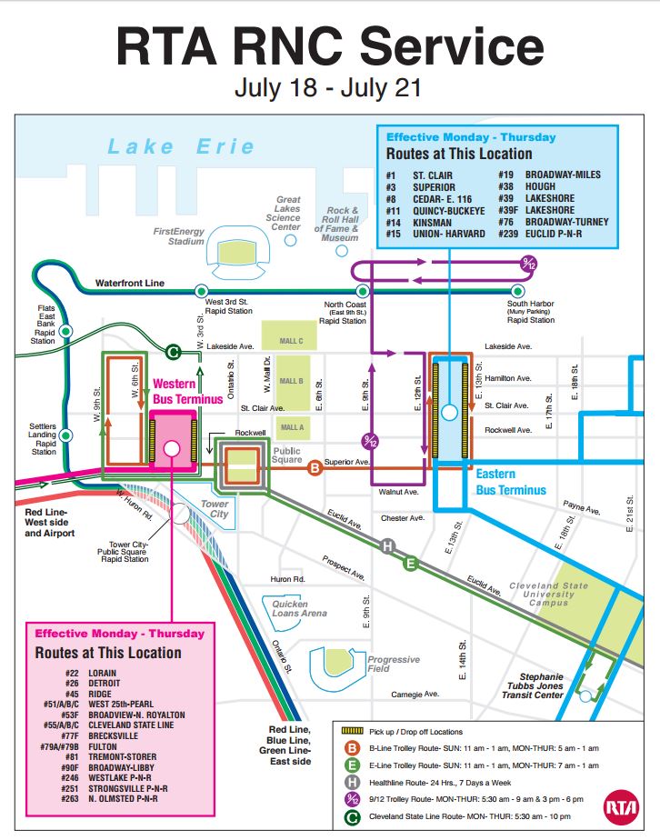 Map courtesy of Cleveland RTA