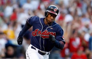 CLEVELAND - OCTOBER 05: Kenny Lofton #7 of the Cleveland Indians runs to first base against the New York Yankees during Game Two of the American League Divisional Series at Jacobs Field on October 5, 2007 in Cleveland, Ohio. (Photo by Gregory Shamus/Getty Images)
