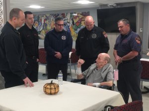 The firefighters recently visited Duffy. (Walter Imparato/CNN)