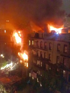 The blaze engulfed the five-story building. (Walter Imparato/CNN)