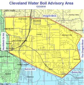 Map courtesy of Cleveland Water Dept.
