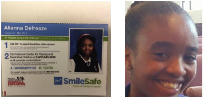Missing teen -- Alianna Defreeze