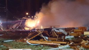 Akron house explosion- courtesy: Akron Fire Department