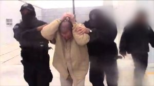 Mexico's most notorious drug kingpin Joaquin "El Chapo" Guzman is set to appear in federal court in Brooklyn, New York, Friday morning. File- El Chapo arrives in New York after his extradition to the United States in January, 2017. (Secretaria De Gobernacion via CNN)