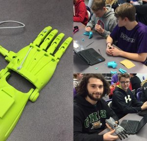 Students use 3D printer to create prosthetic hands