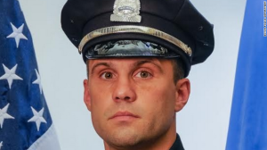 Boston Police Officer John Moynihan was in a medically induced coma after being shot at point-blank range Friday night in the city's Roxbury neighborhood. (Boston Police Department)