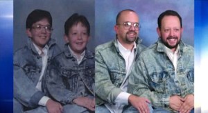 Oregon brothers, Matt and Evan Breslow recreate a handful of their mother's favorite childhood photos.