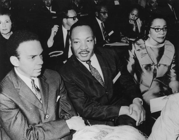 31st May 1967: American civil rights leader Dr Martin Luther King (1929 - 1968) at the 'Peace On Earth' convocation in Geneva. (Photo by Central Press/Getty Images)
