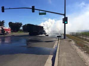 Modesto Dump Truck Fire
