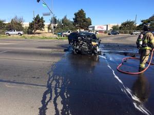 Modesto Dump Truck Fire