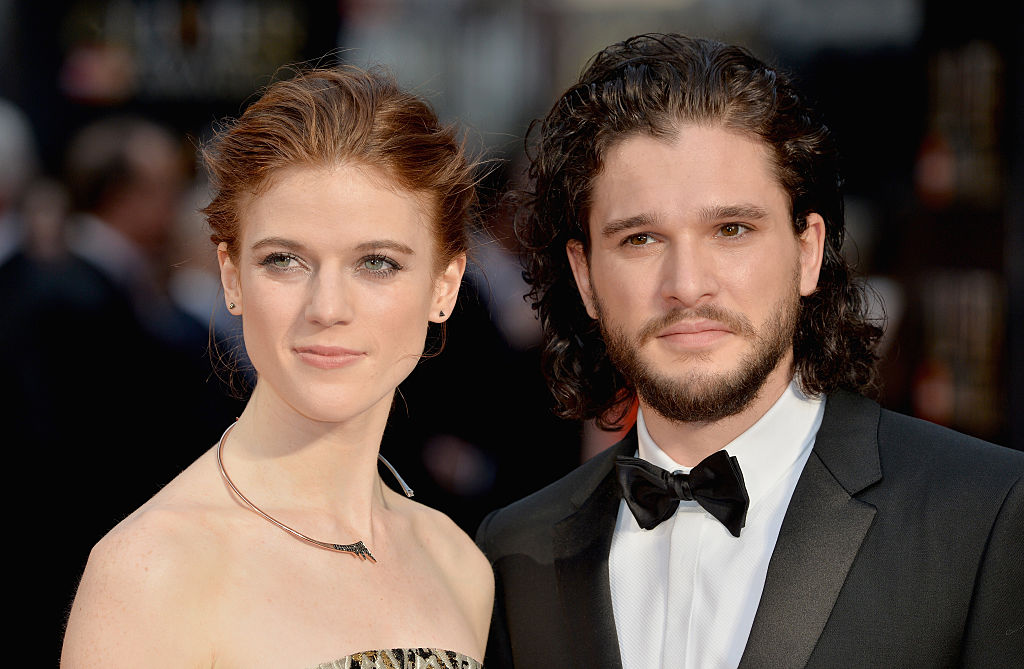 LONDON, ENGLAND - APRIL 03: Rose Leslie and Kit Harington attend The Olivier Awards with Mastercard at The Royal Opera House on April 3, 2016 in London, England. (Photo by Anthony Harvey/Getty Images)
