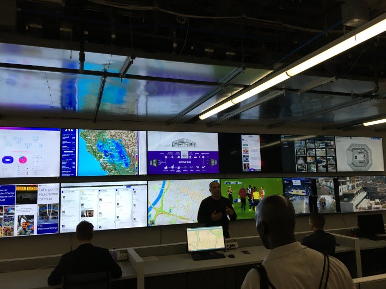 Kings CTO Ryan Montoya in the arena data center