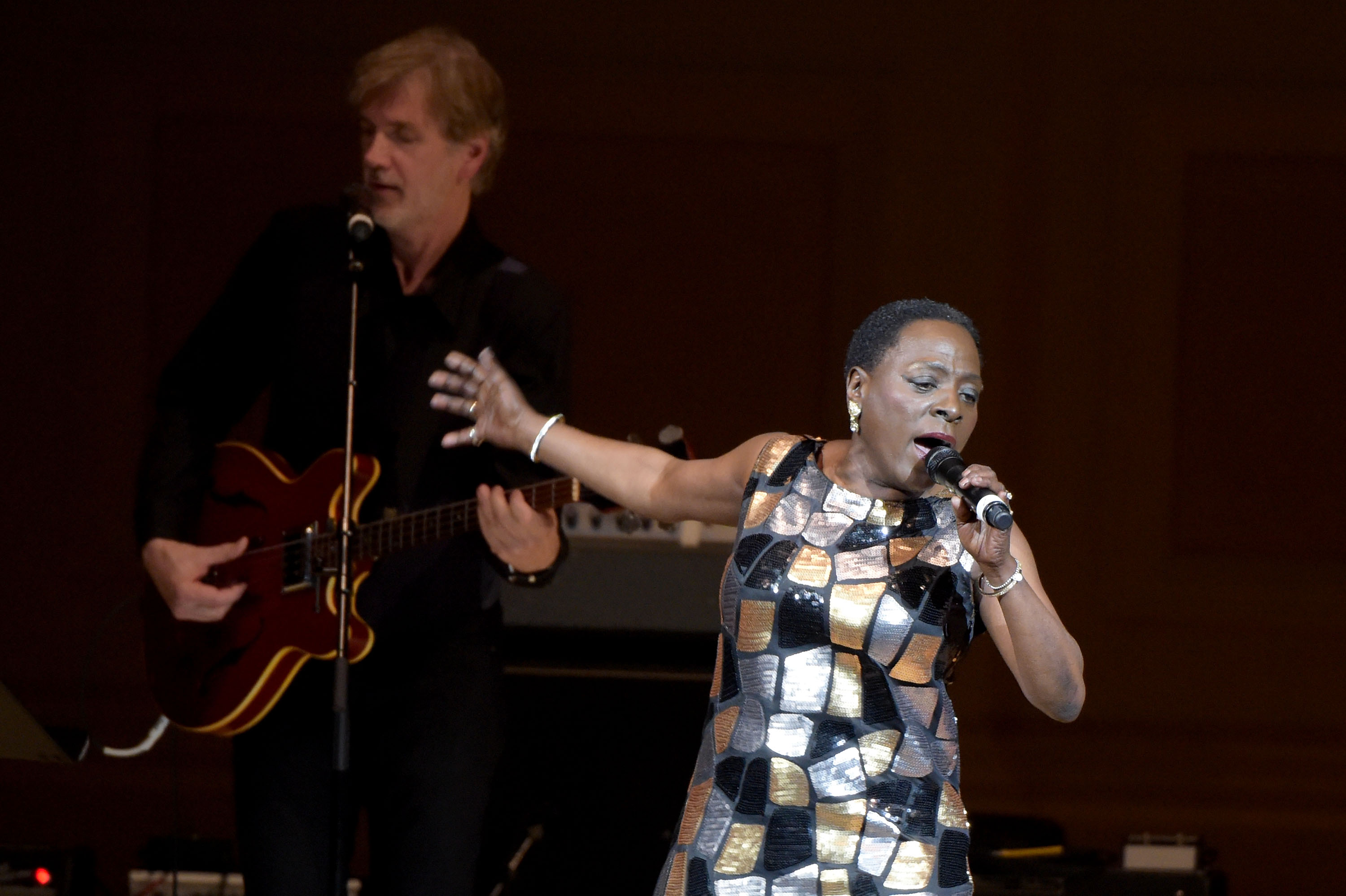 Singer Sharon Jones performs onstage at the 26th Annual Tibet House U.S. benefit concert at Carnegie Hall on February 22, 2016 in New York City. (Photo by Theo Wargo/Getty Images for Tibet House)