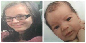 Katherine Elizabeth Derleth, 13, and her infant son, Christopher Ray Derleth
