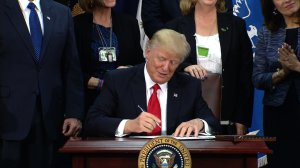 Donald Trump is expected to sign up to three executive actions Friday at the Department of Defense, a White House official told CNN, including one limiting the flow of refugees into the United States and instituting what he called "extreme vetting" of immigrants on the campaign trail.