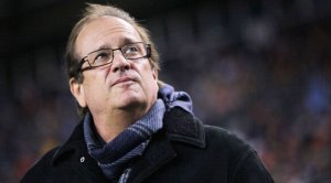 Dean Spanos, President and CEO of the San Diego Chargers, looks on from the sidelines late in the game against the Denver Broncos. (Getty Images)