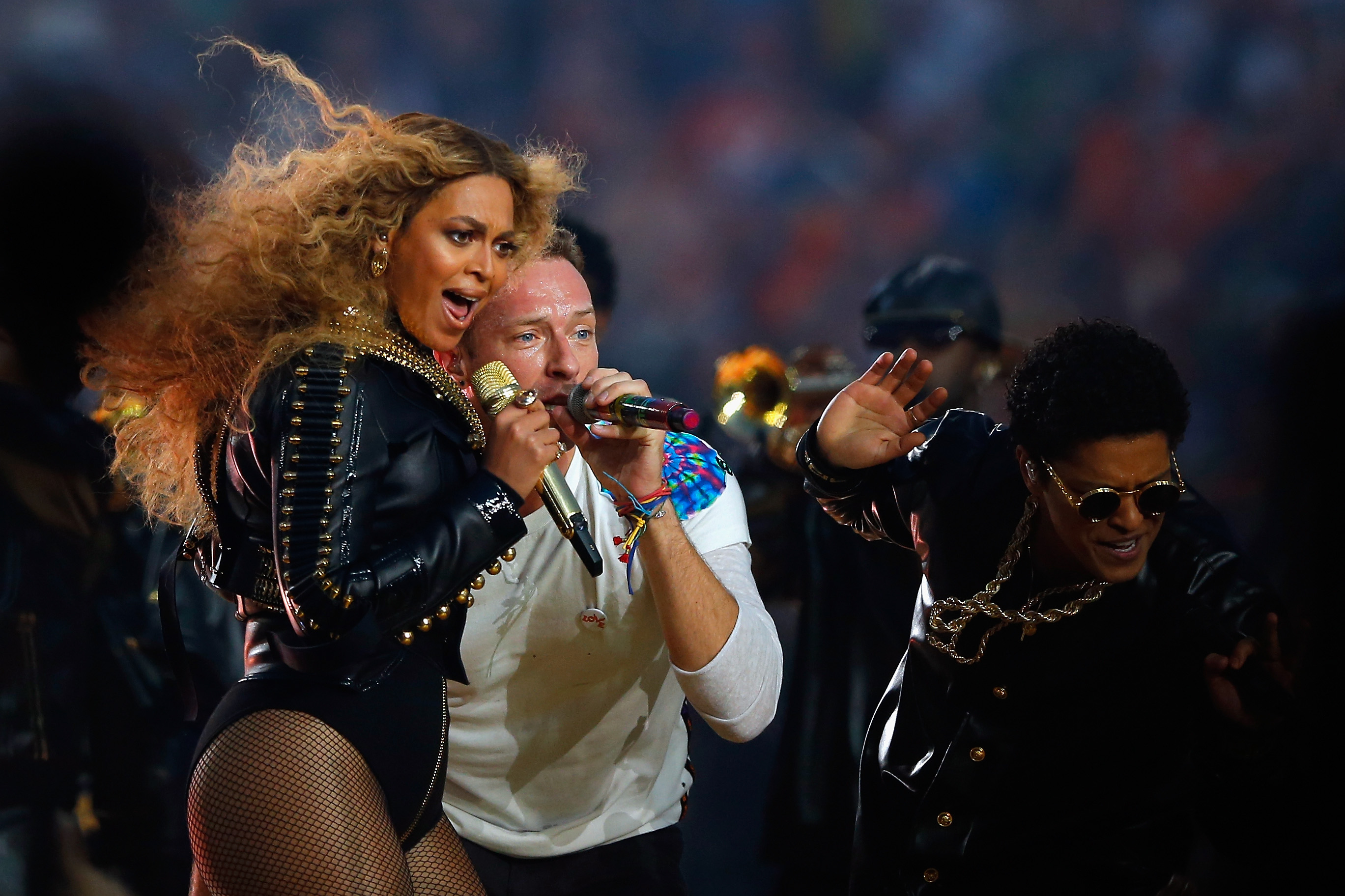 Beyonce during the Pepsi Super Bowl 50 Halftime Show at Levi's Stadium on February 7, 2016 in Santa Clara, California. (Getty Images)