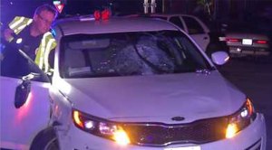 A driver hit a jogger and two cars in Pacific Beach, police said.