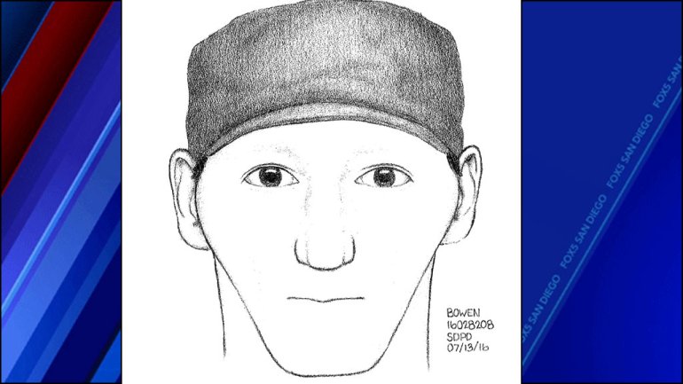 Sketch of man in the series of deadly homeless attacks. (San Diego Police)