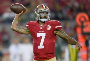 Quarterback Colin Kaepernick #7 of the San Francisco 49ers throws a pass against the Green Bay Packers in the first half of their preseason football game at Levi's Stadium on August 26, 2016 in Santa Clara, California. (Photo by Thearon W. Henderson/Getty Images)