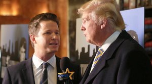Donald Trump (R) is interviewed by Billy Bush of Access Hollywood at 'Celebrity Apprentice' Red Carpet Event at Trump Tower on January 20, 2015 in New York City. (Getty Images)