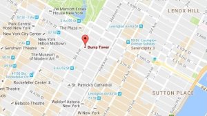 Trump Tower in midtown Manhattan was briefly renamed to "Dump Tower" on Google Maps on Nov. 27, 2016.