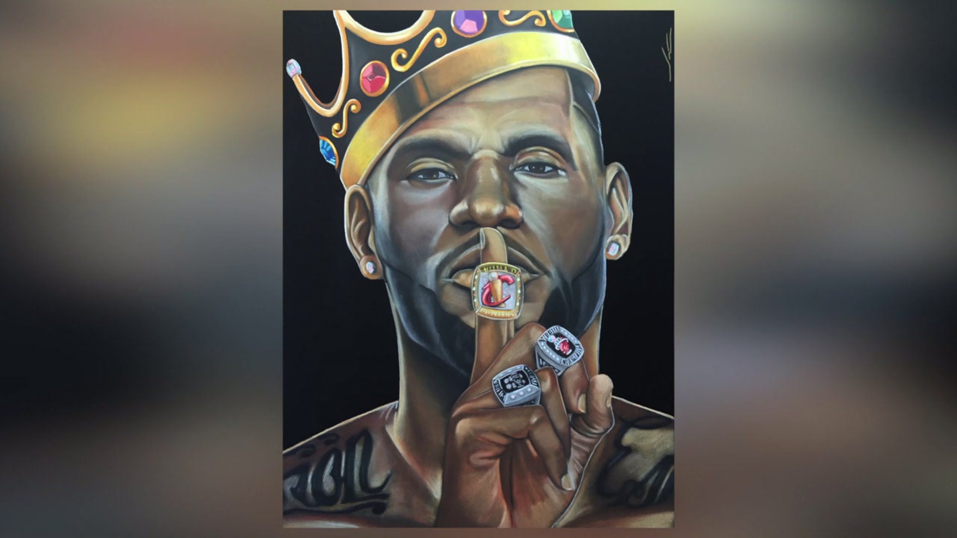 Pako Pablos painting of LeBron James