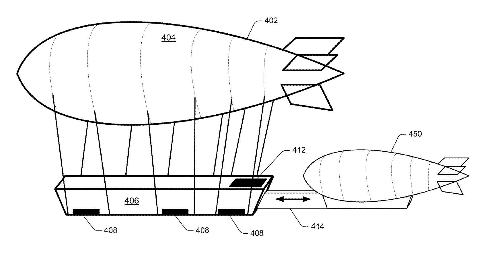 Amazon was approved for a patent in April for airborne warehouses that use drones to make speedy deliveries. An illustration from Amazon's patent shows how the system may work.