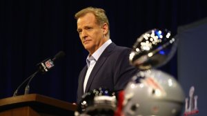 NFL Commissioner Roger Goodell speaks with the media during a press conference at the George R. Brown Convention Center on February 1, 2017 in Houston, Texas. (Getty Images)