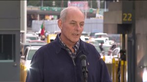US Secretary of Homeland Security John Kelly speaks at San Ysidro Port of Entry.
