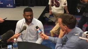 LaDainian Tomlinson talks to FOX 5's Troy Hirsch about being a Pro Football Hall of Fame finalist on Feb. 2, 2017.