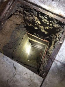 Mexican authorities discovered the entrance to a tunnel in a parking structure near the Otay Mesa border crossing.