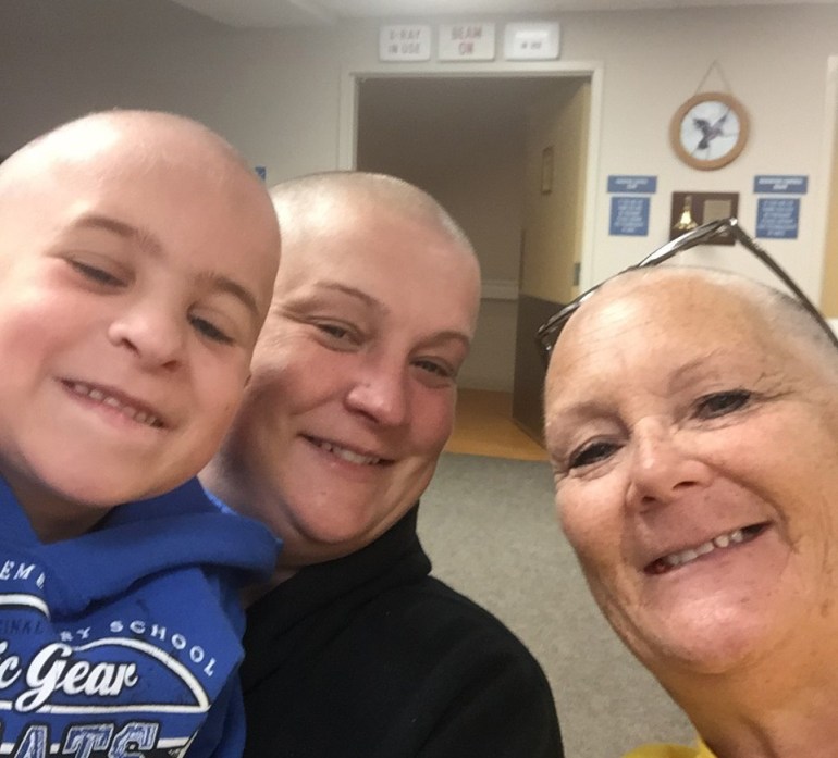 Doctors advised her mother and grandmother to cut Jordan's hair prior to beginning radiation treatments again.