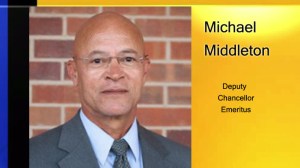Michael Middleton, named interim chancellor of University of Missouri System.